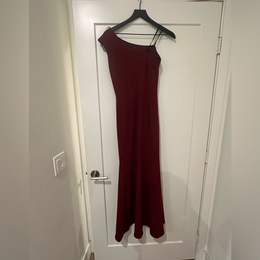 BHLDN Gerri One-Shoulder Crepe Dress Gown - Picture 4 of 5